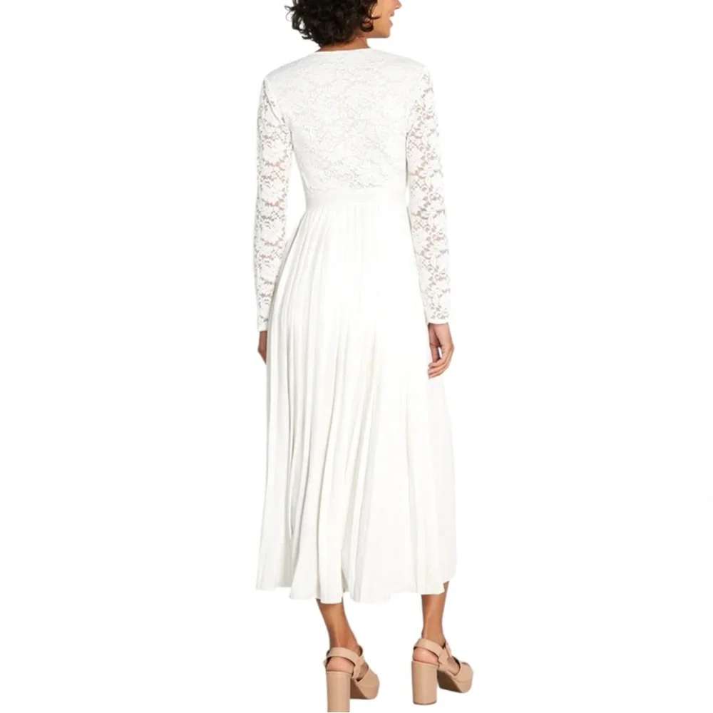 Little Mistress Lacing Down the Aisle Midaxi Dress size US 4 Long Sleeves Modest - Picture 2 of 16